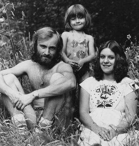 Andrea Bertorelli with her ex-husband Phil Collins and daughter Joely.